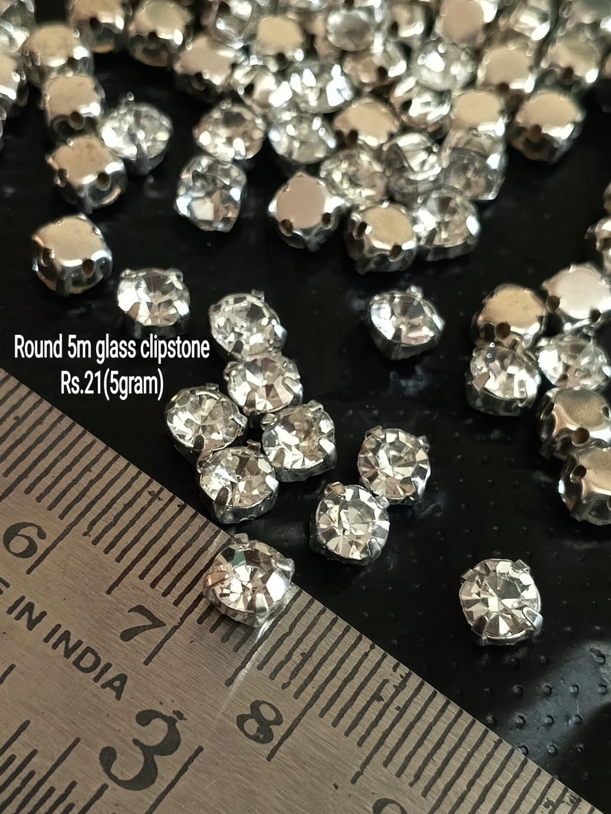 Glass Clip Stone - 5m Round