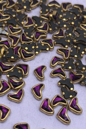 Heart shape glossy - Wine Purple