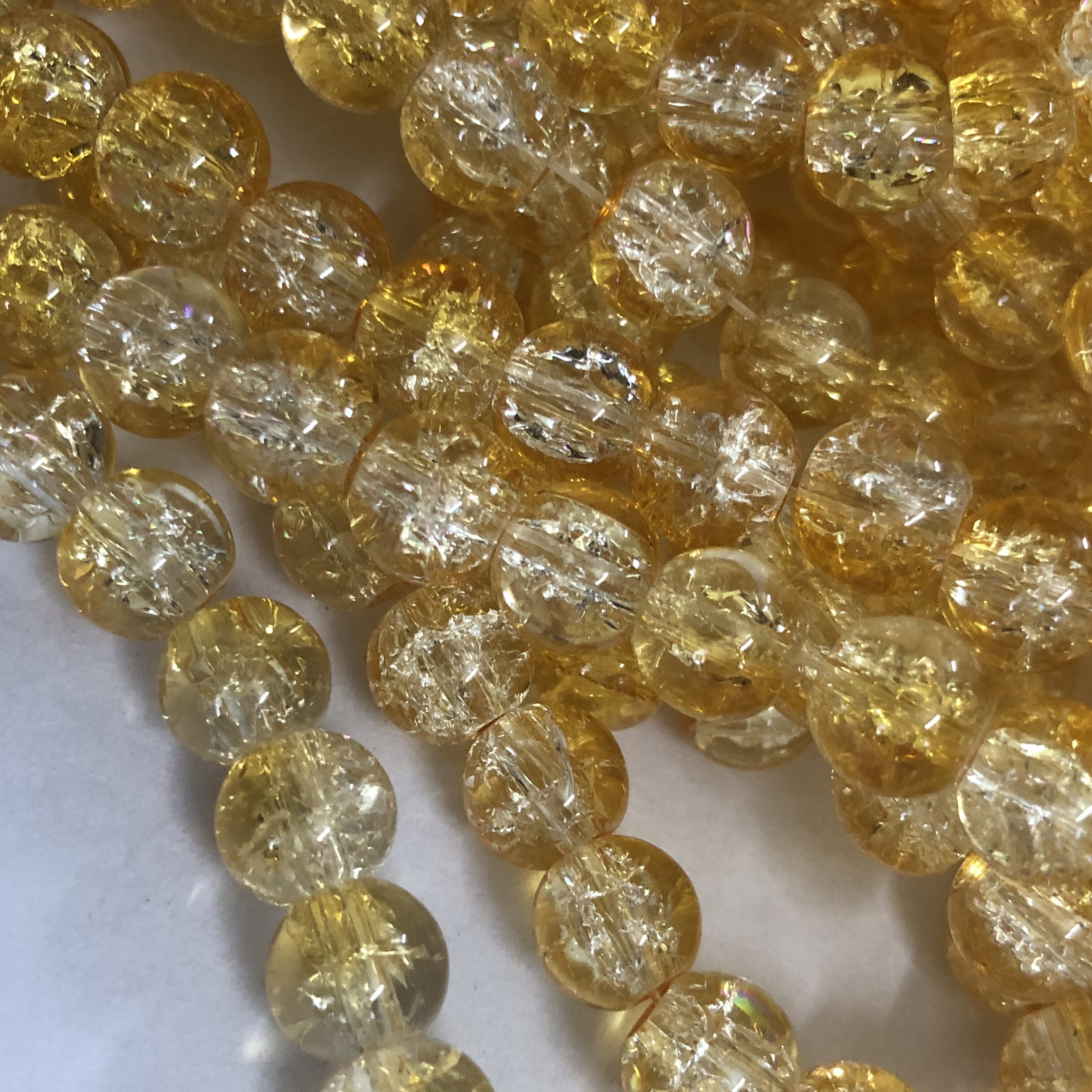 Colour+white Crackle (25pc (Pack) - YellowWhite