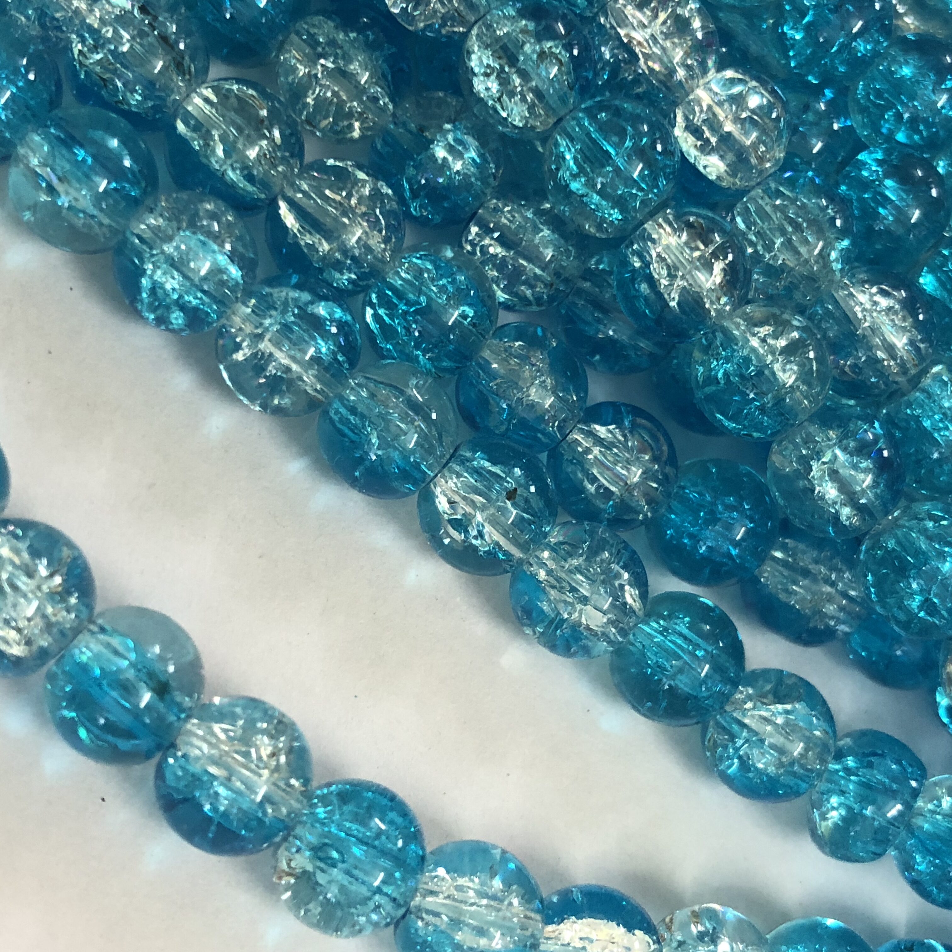 Colour+white Crackle (25pc (Pack) - SkyblueWhite
