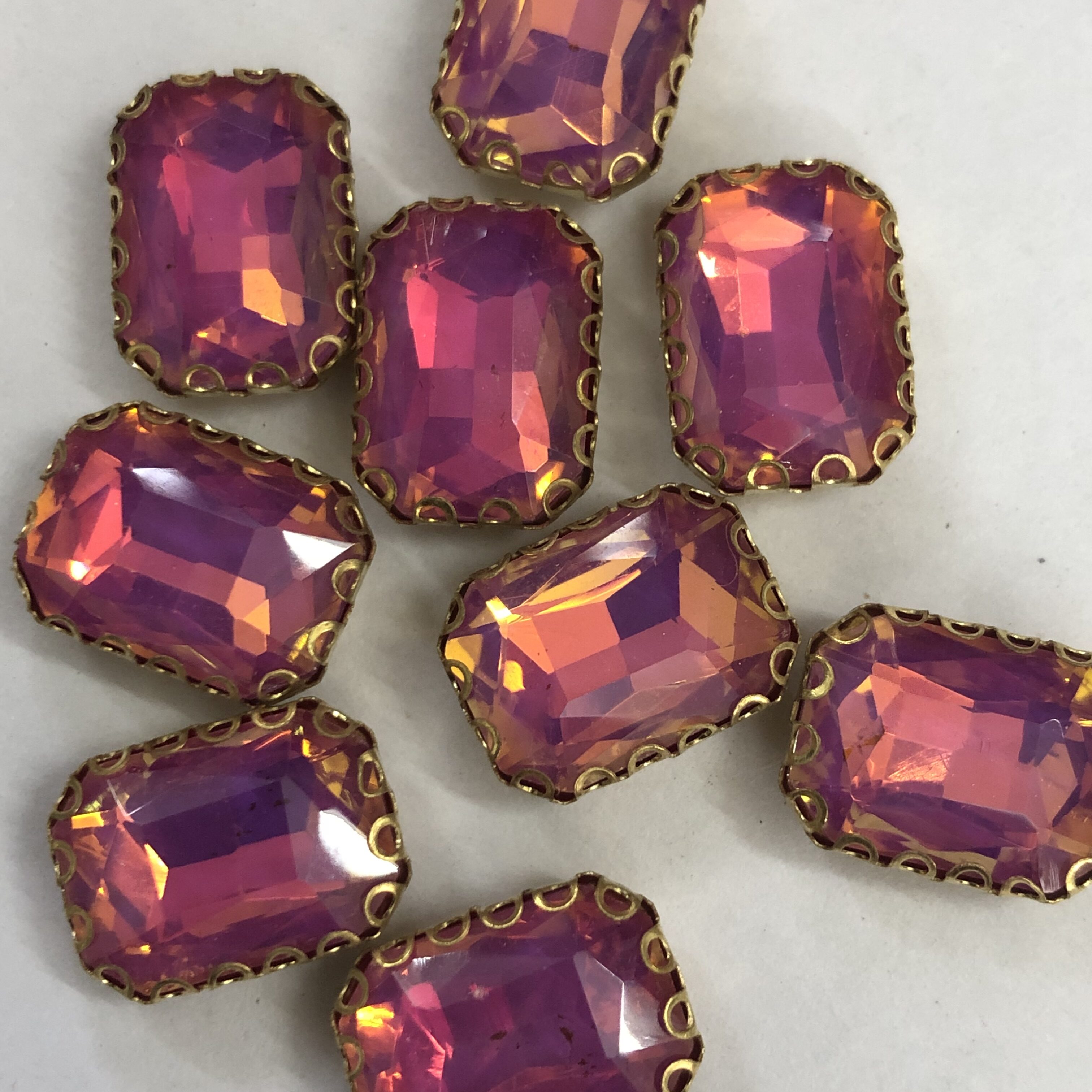 Crys Rect Big Clipstone(10x14) - Lightpink