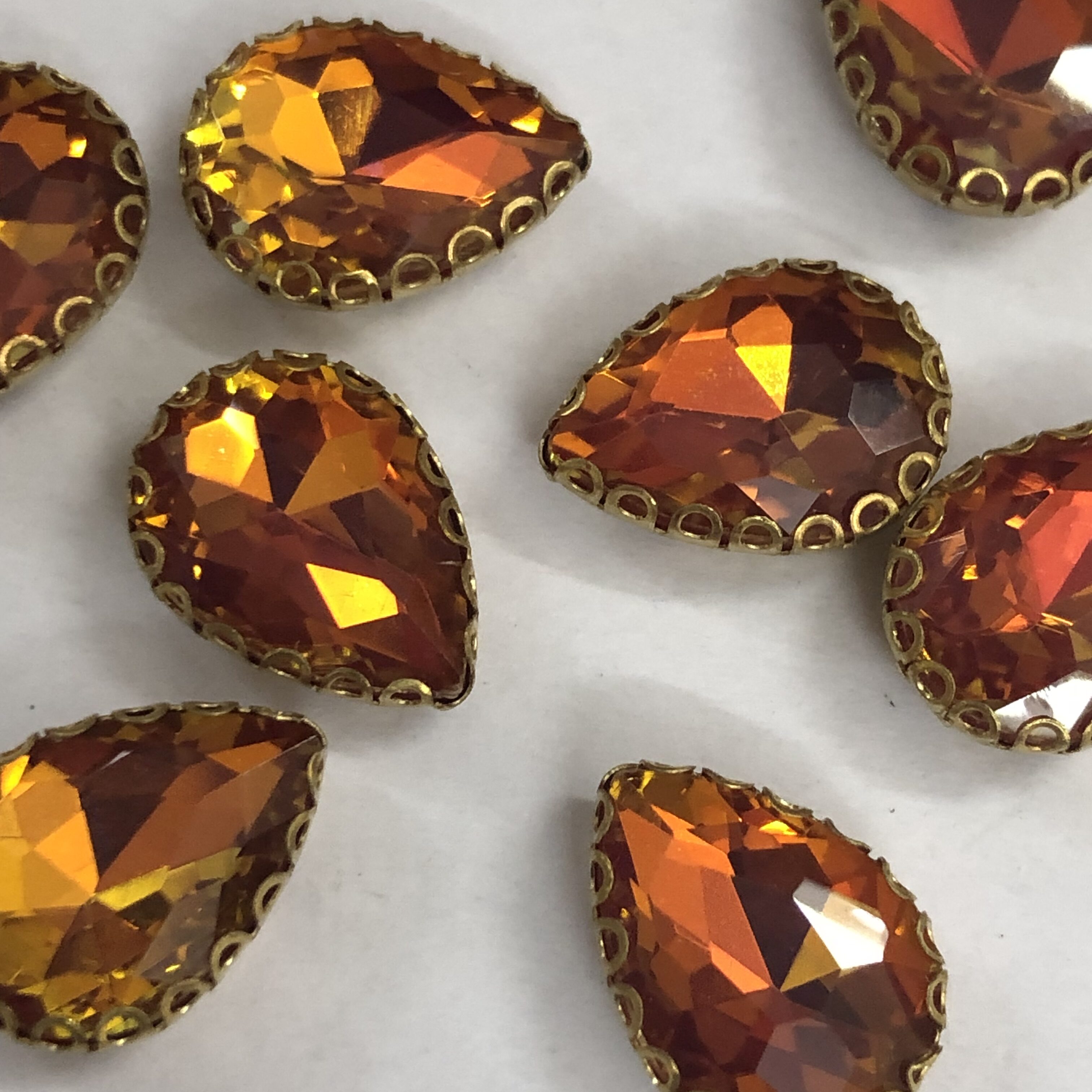 Crystal Drop Clipstone(10x14) - Orange