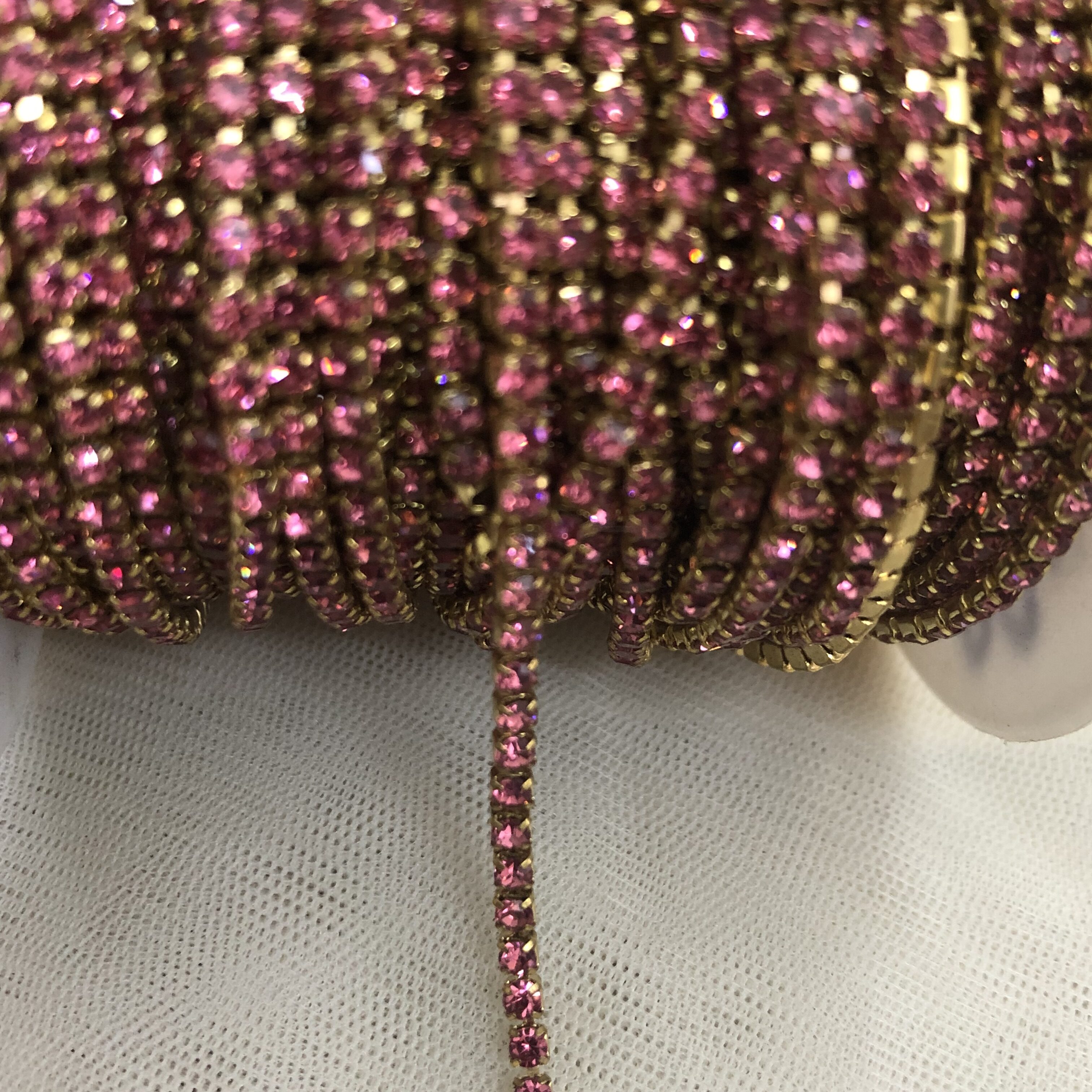 Stone Chain - Colours - Baby pink