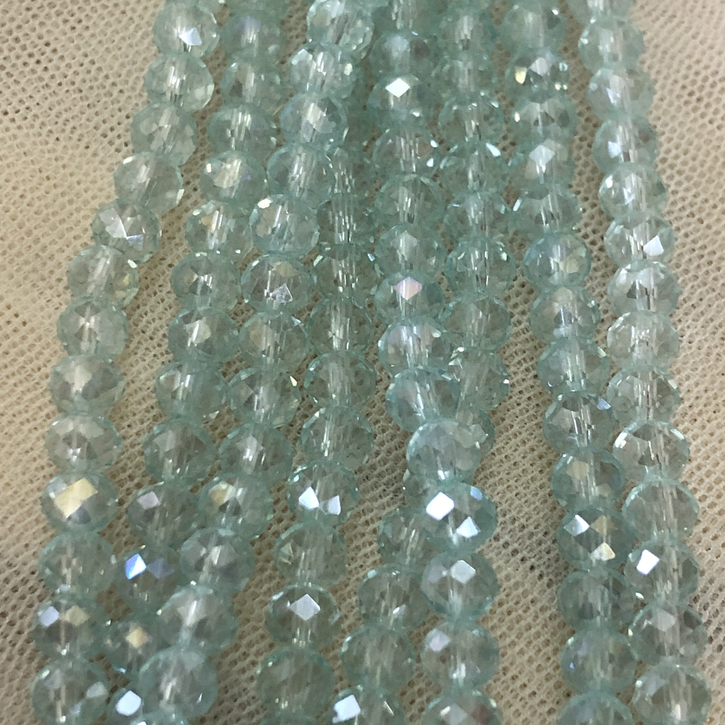 4m Crystal Beads - Peacock Green