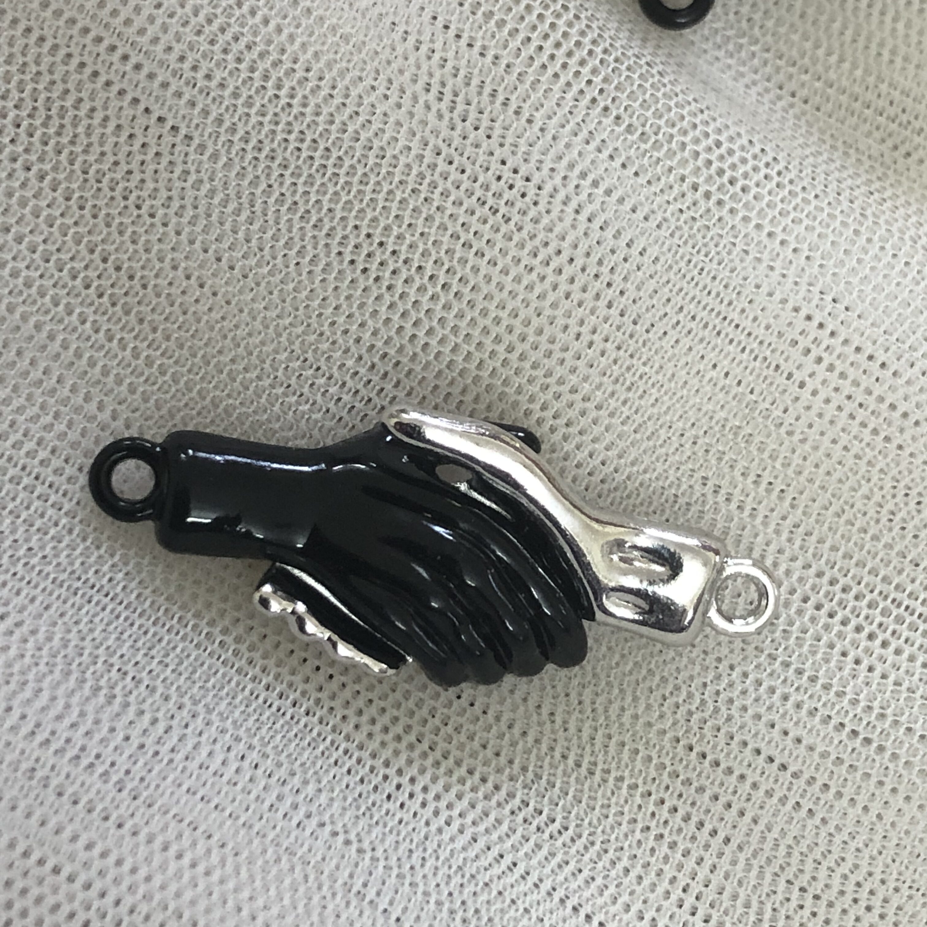 Magnet Charms - Hand Black Silver