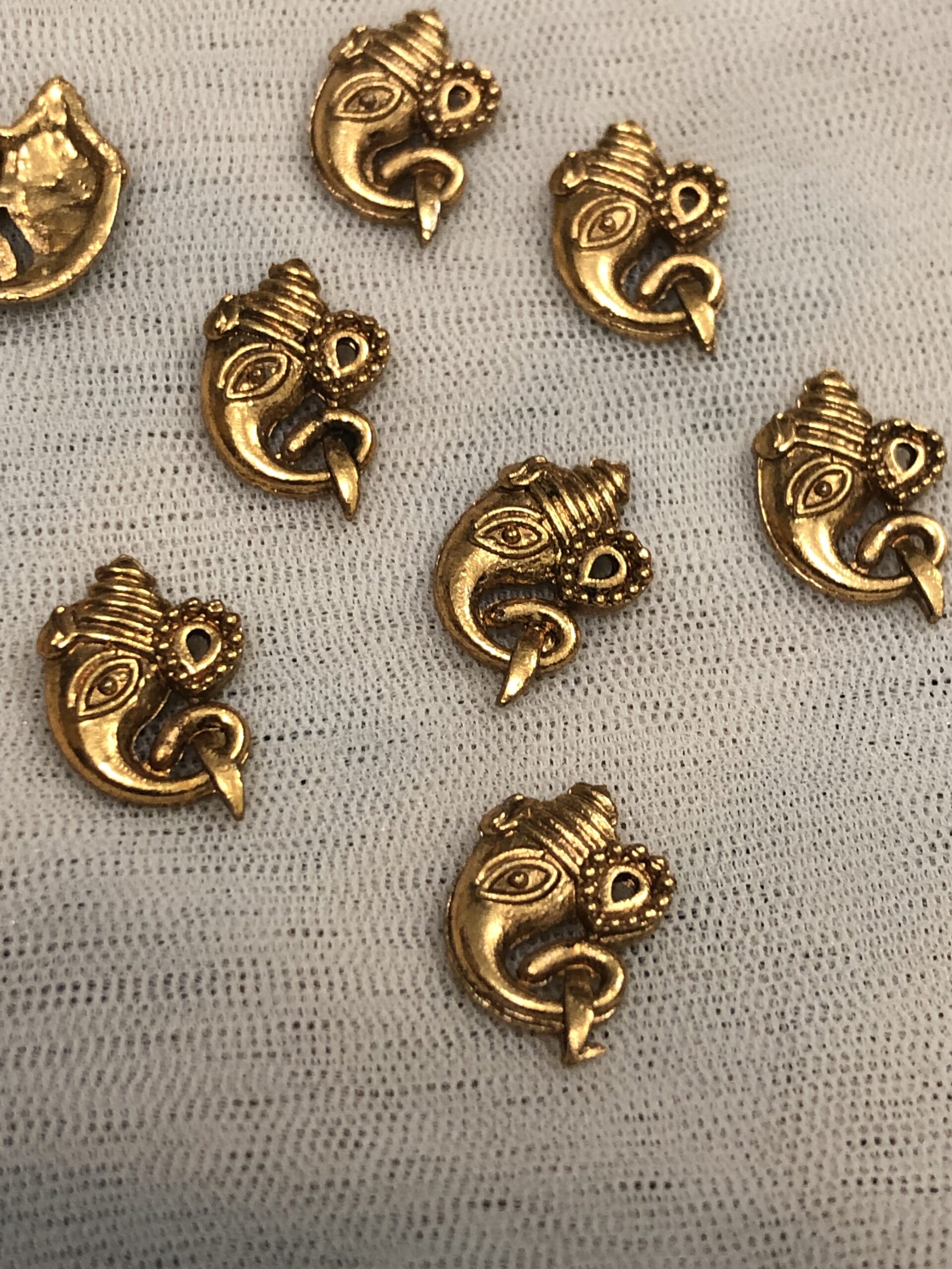 Antique Side Face Ganesh Charms