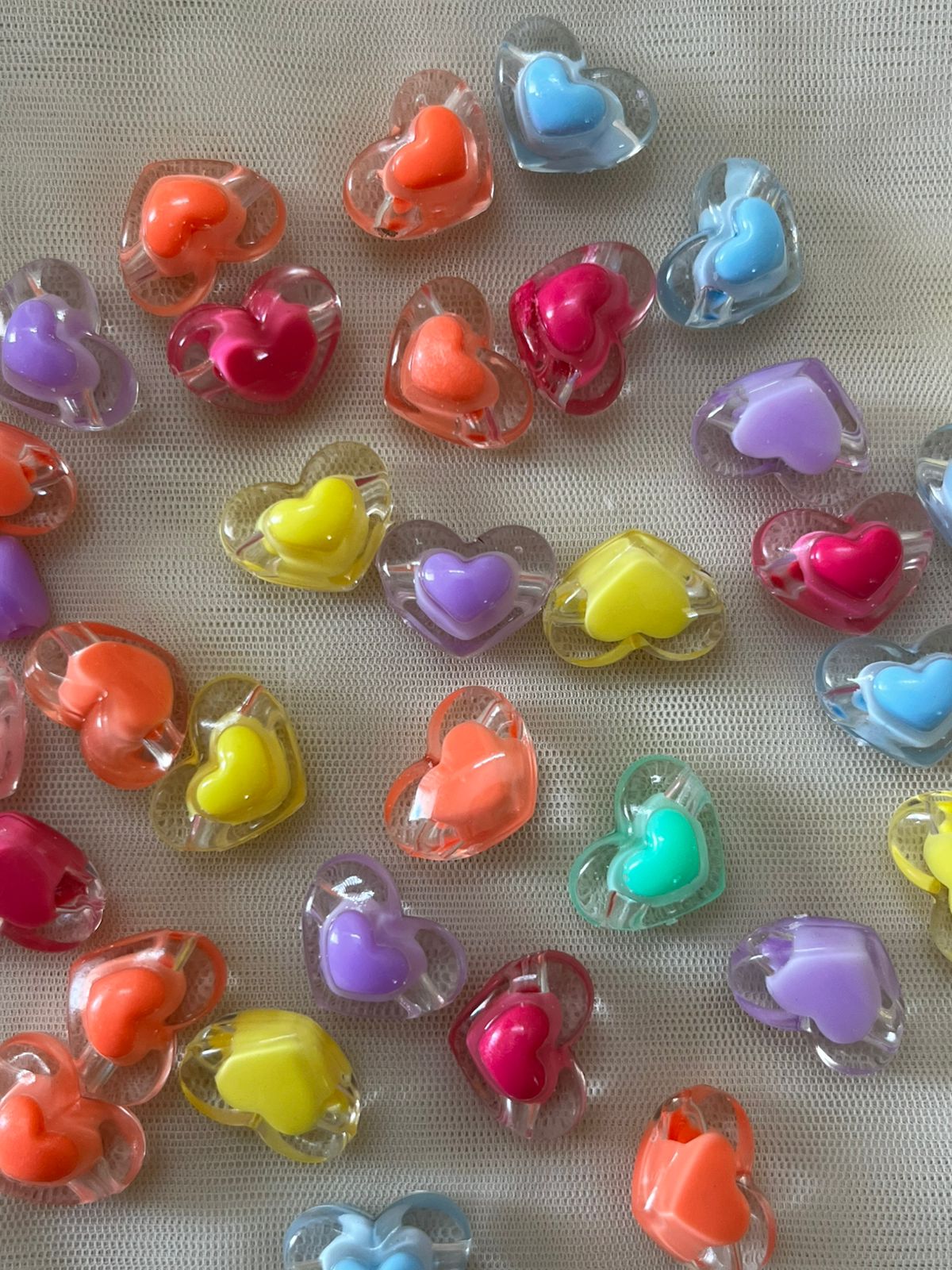 Double Heart Beads