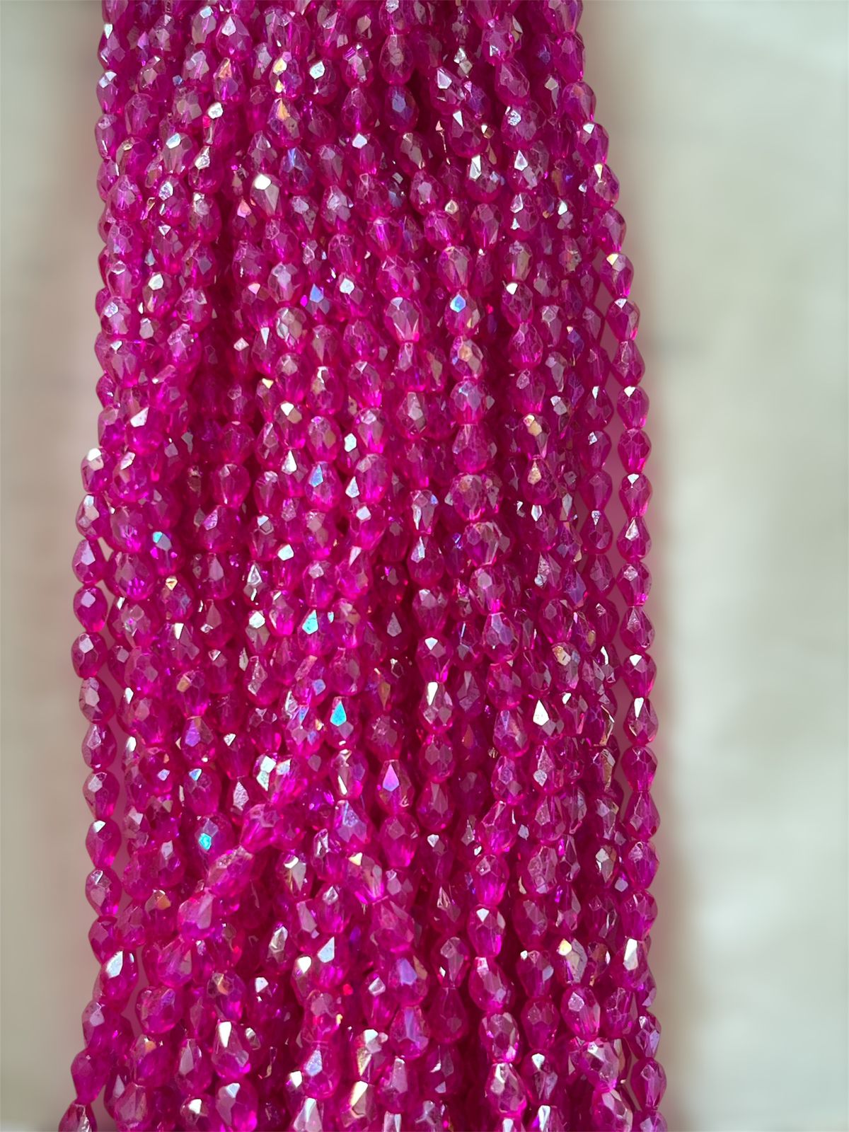 Drop Crystal String - Dark Pink