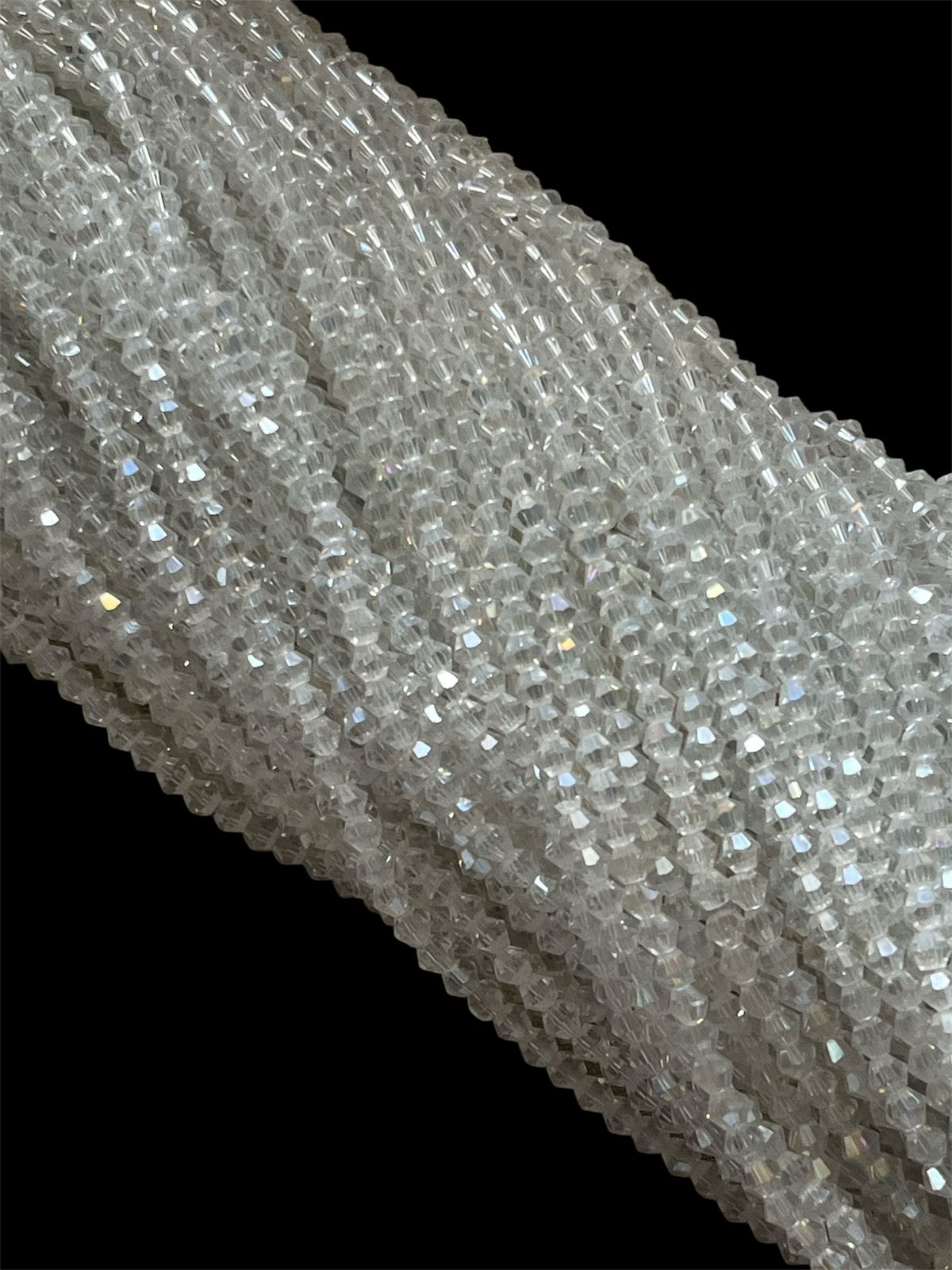 Bicone crystal Beads - White
