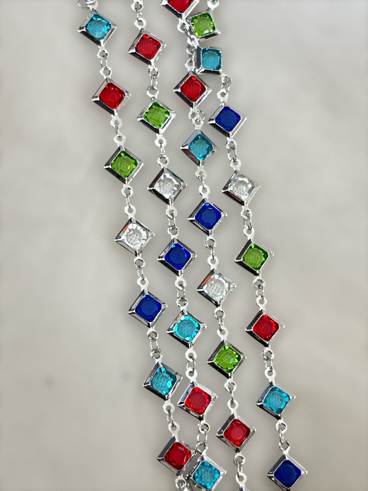 Diamont Stone Chain (Silver)