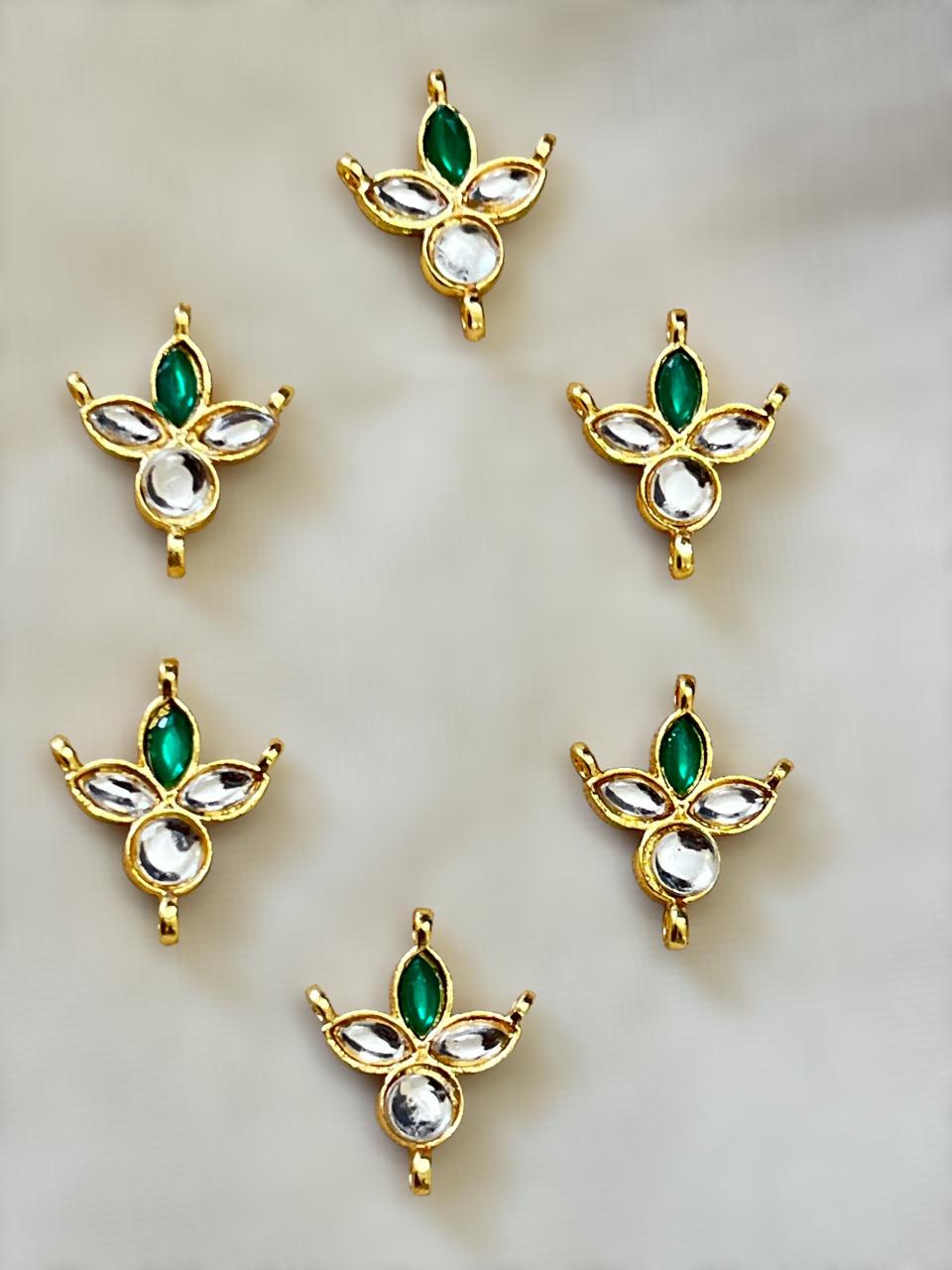 Tikka Kundan White Green (1 Piece)