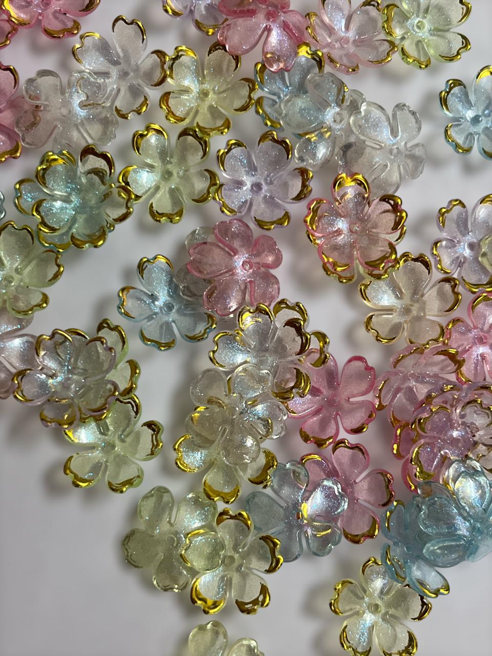 Gold Line Multicolour Flower