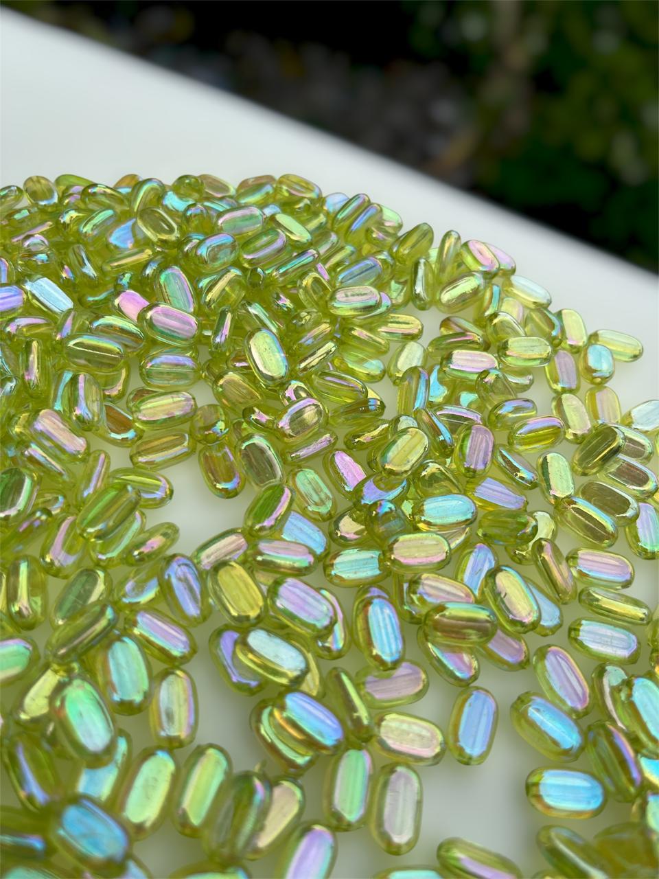 Tablet Beads-Leaf Green